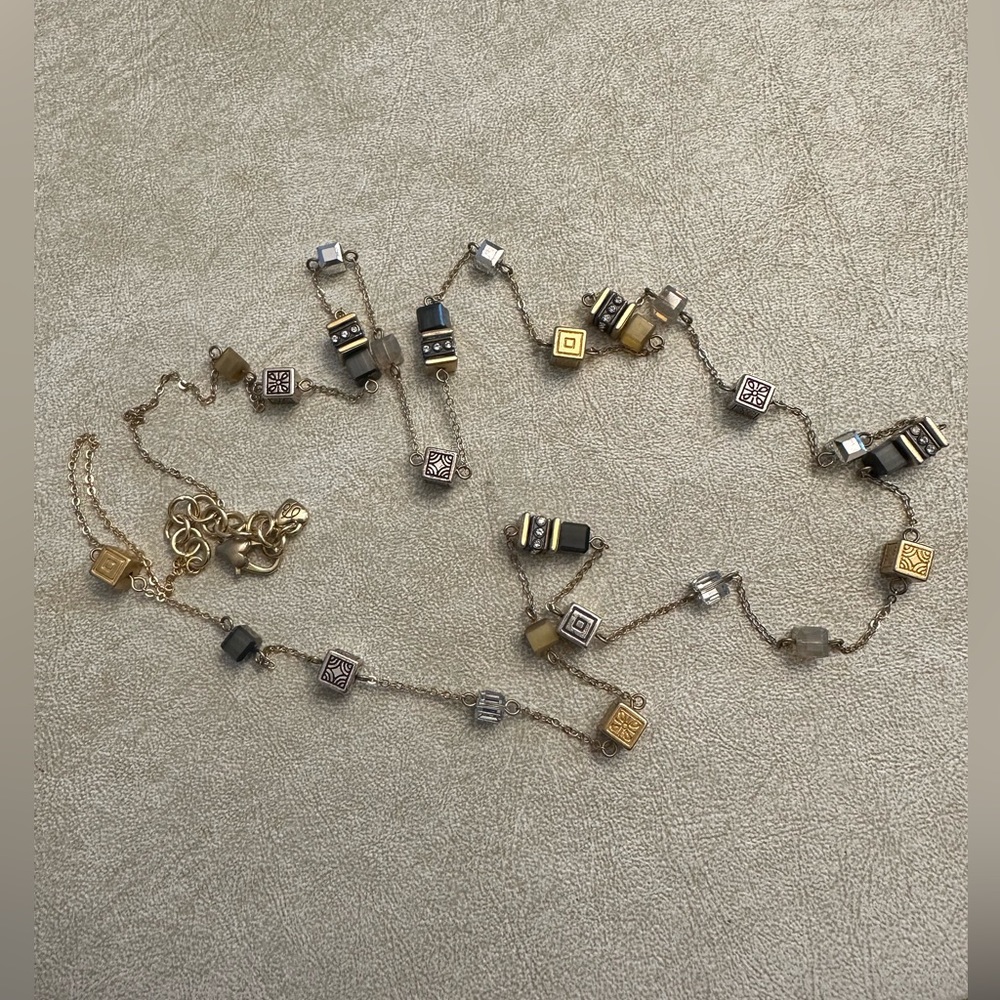 Brighton Silent Code Long Cube Crystal Necklace - image 6